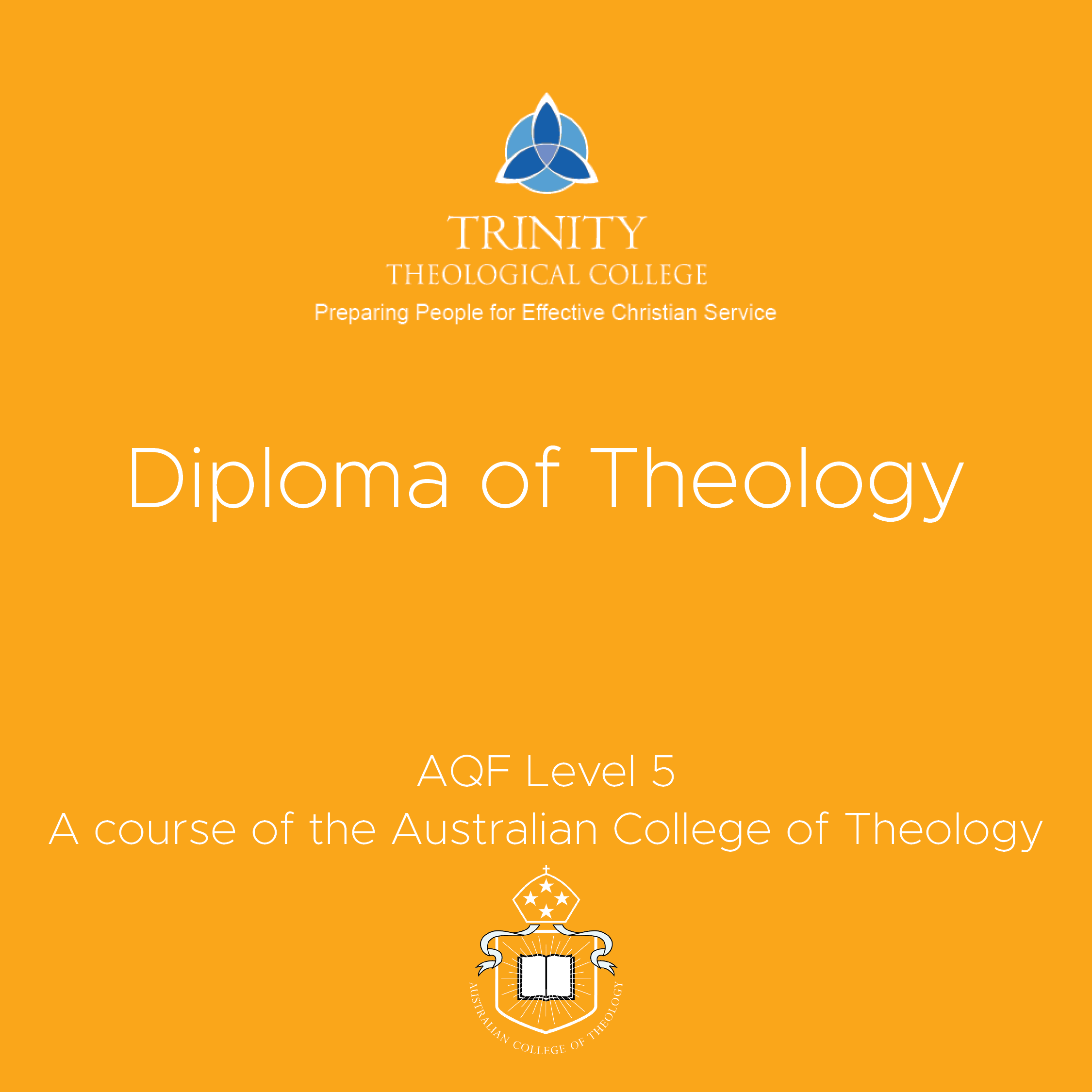 AQF 5 Diploma Of Theology - Trinity Theological College